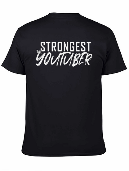 Strongest Youtuber Graphic Black Tee