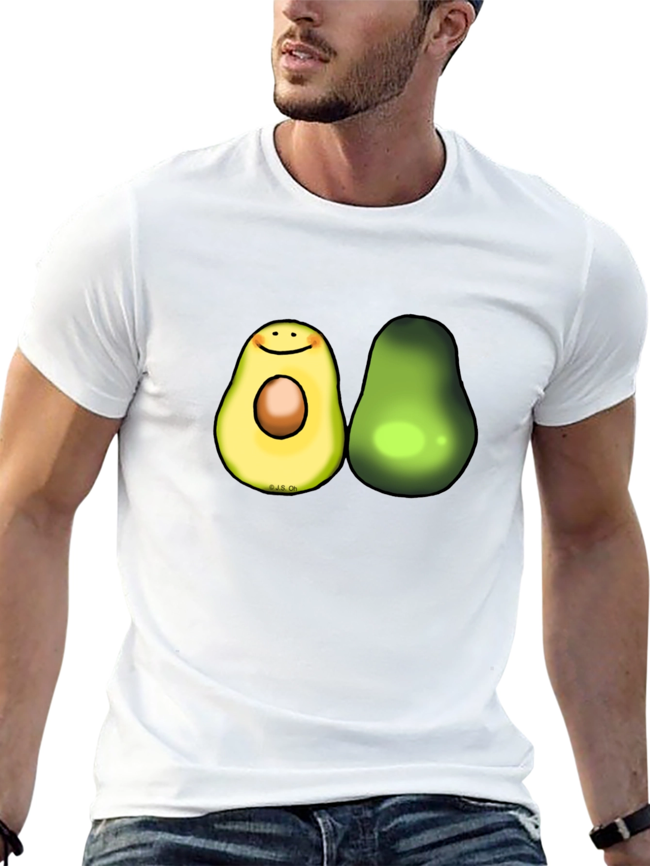 Avocado Graphic Tee - Trendy Fruit Lovers T-Shirt