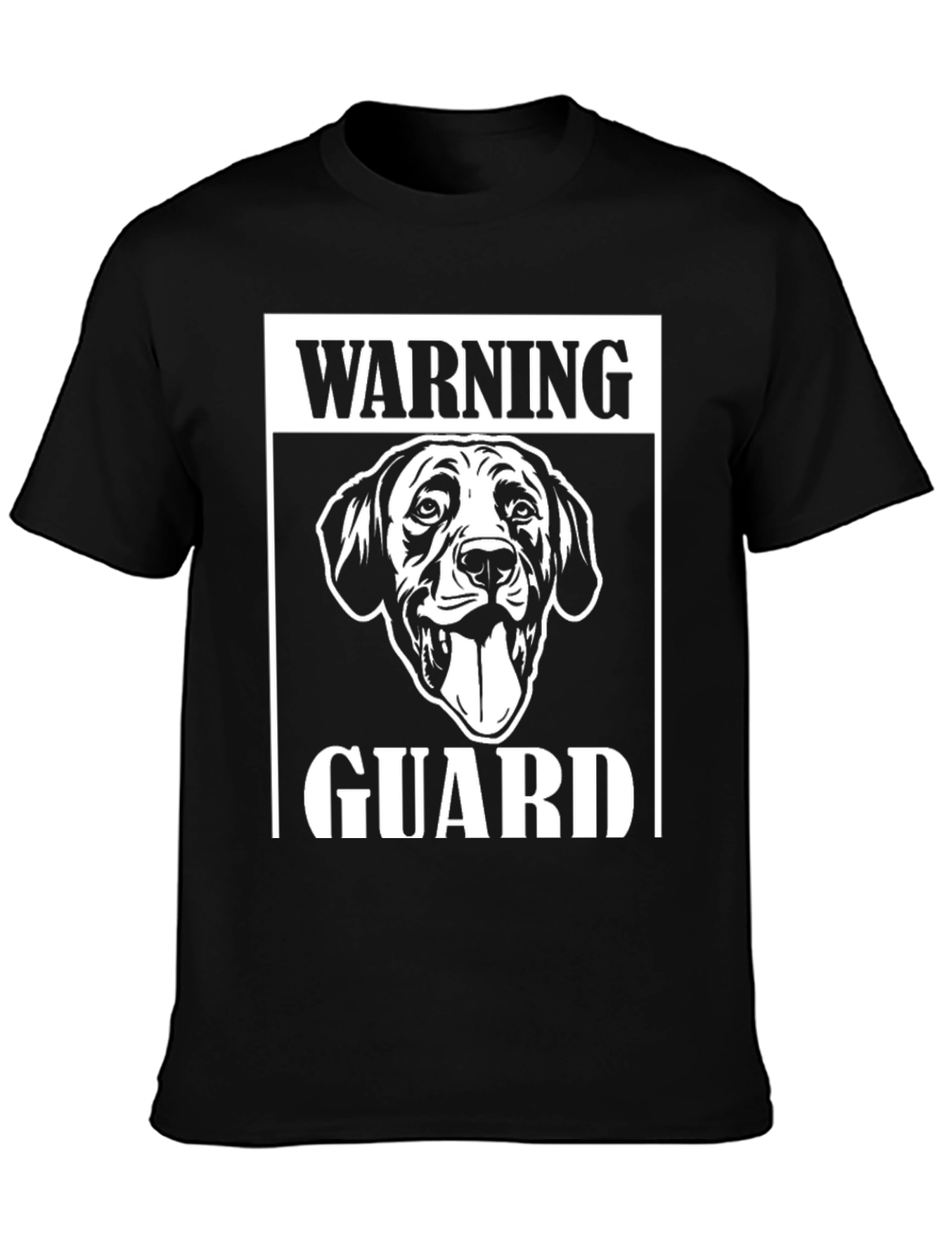 Warning Guard Dog Graphic T-Shirt
