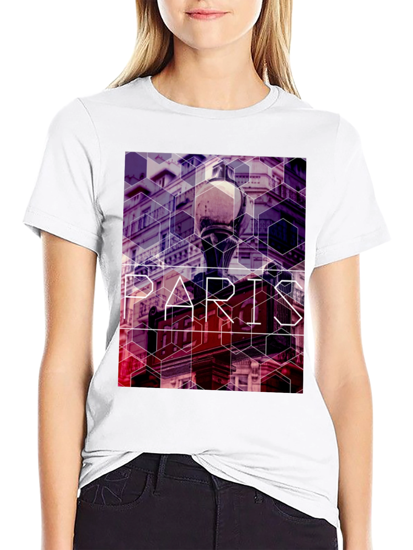 Paris Graphic T-Shirt - Trendy Geometric Print