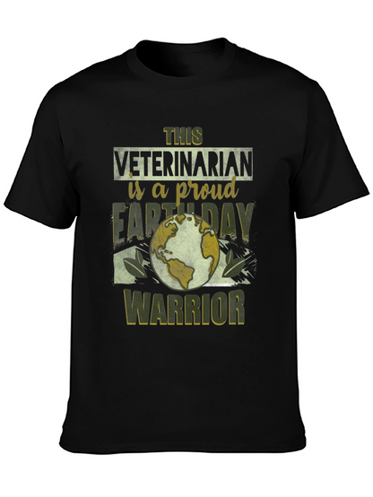 Veterinarian Earth Day Warrior T-Shirt