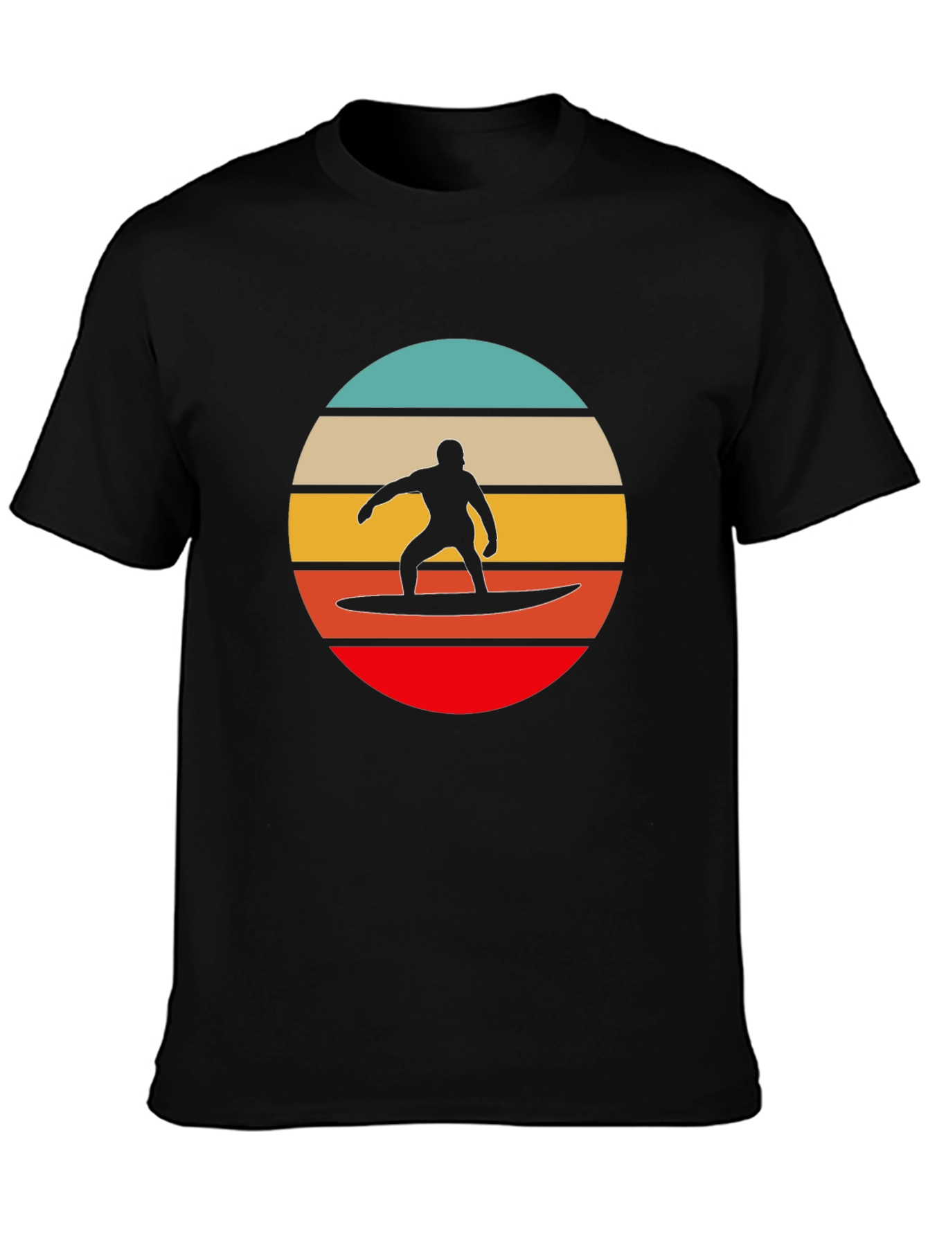 Retro Surfer Silhouette Graphic Tee