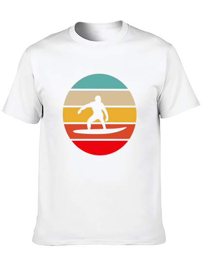 Retro Surfer Silhouette Graphic Tee