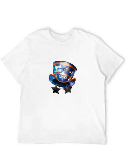 Funky Hat & Stars Black T-Shirt