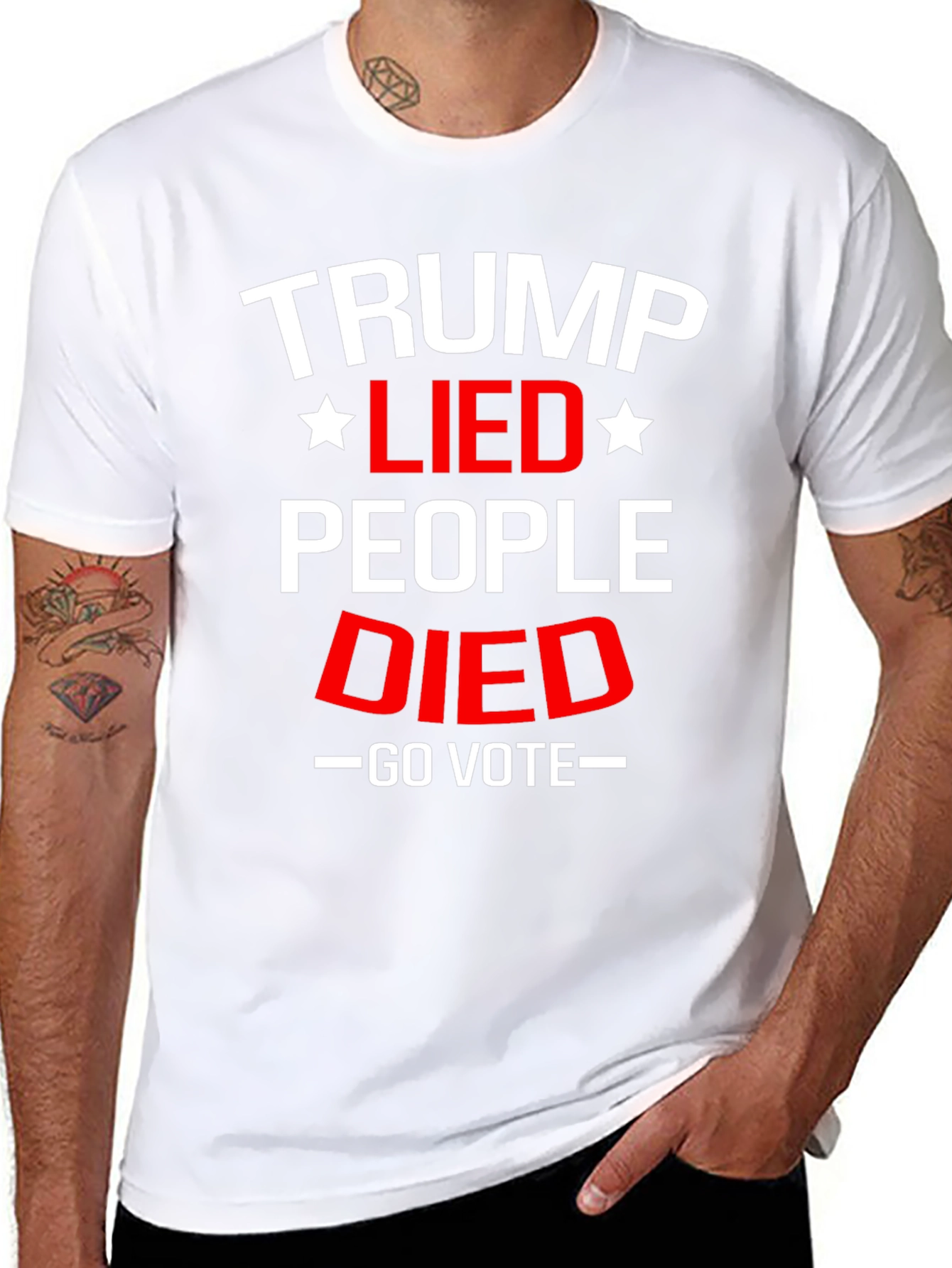 Trump Lied People Died Go Vote Political T-Shirt
