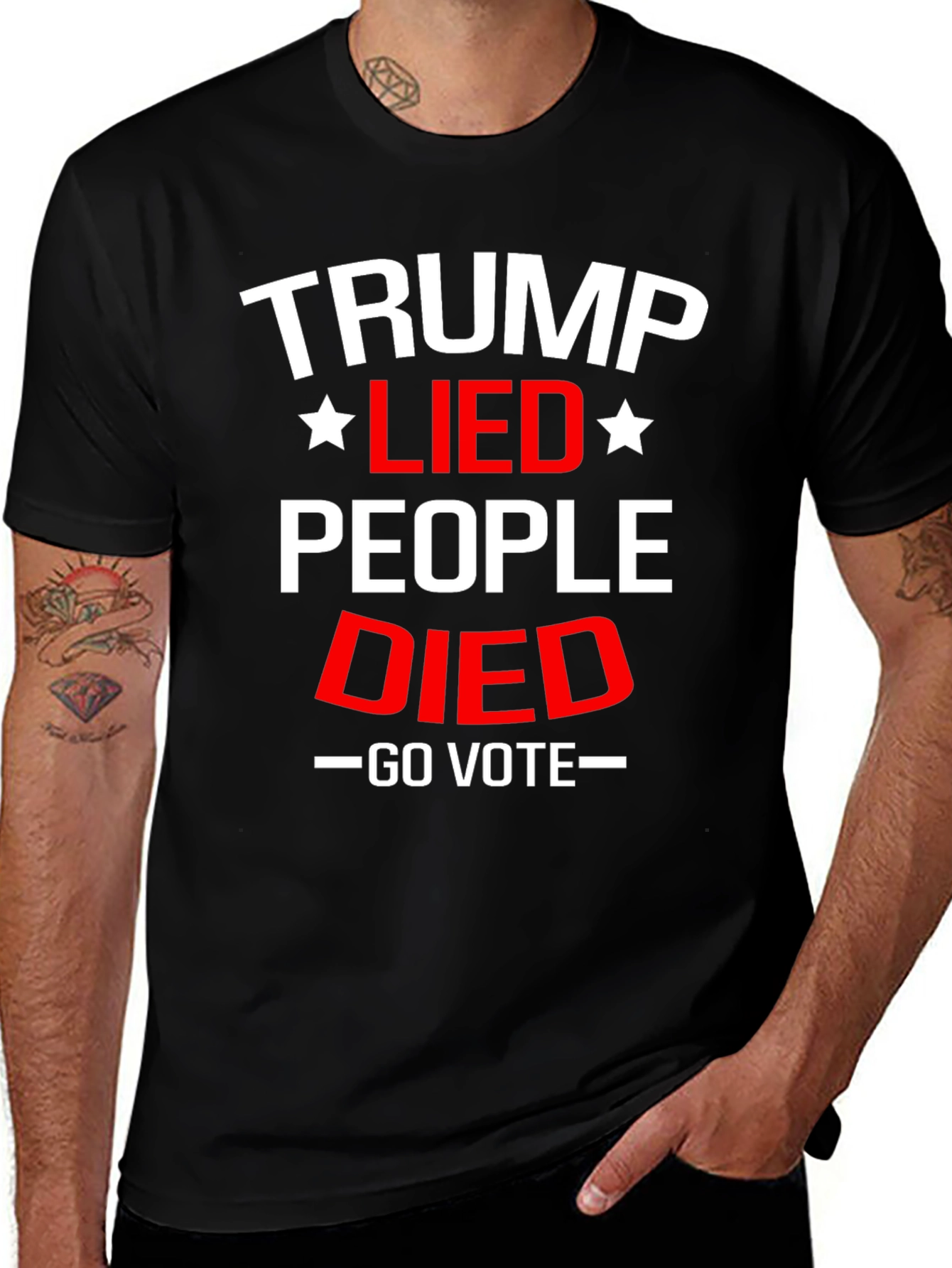 Trump Lied People Died Go Vote Political T-Shirt