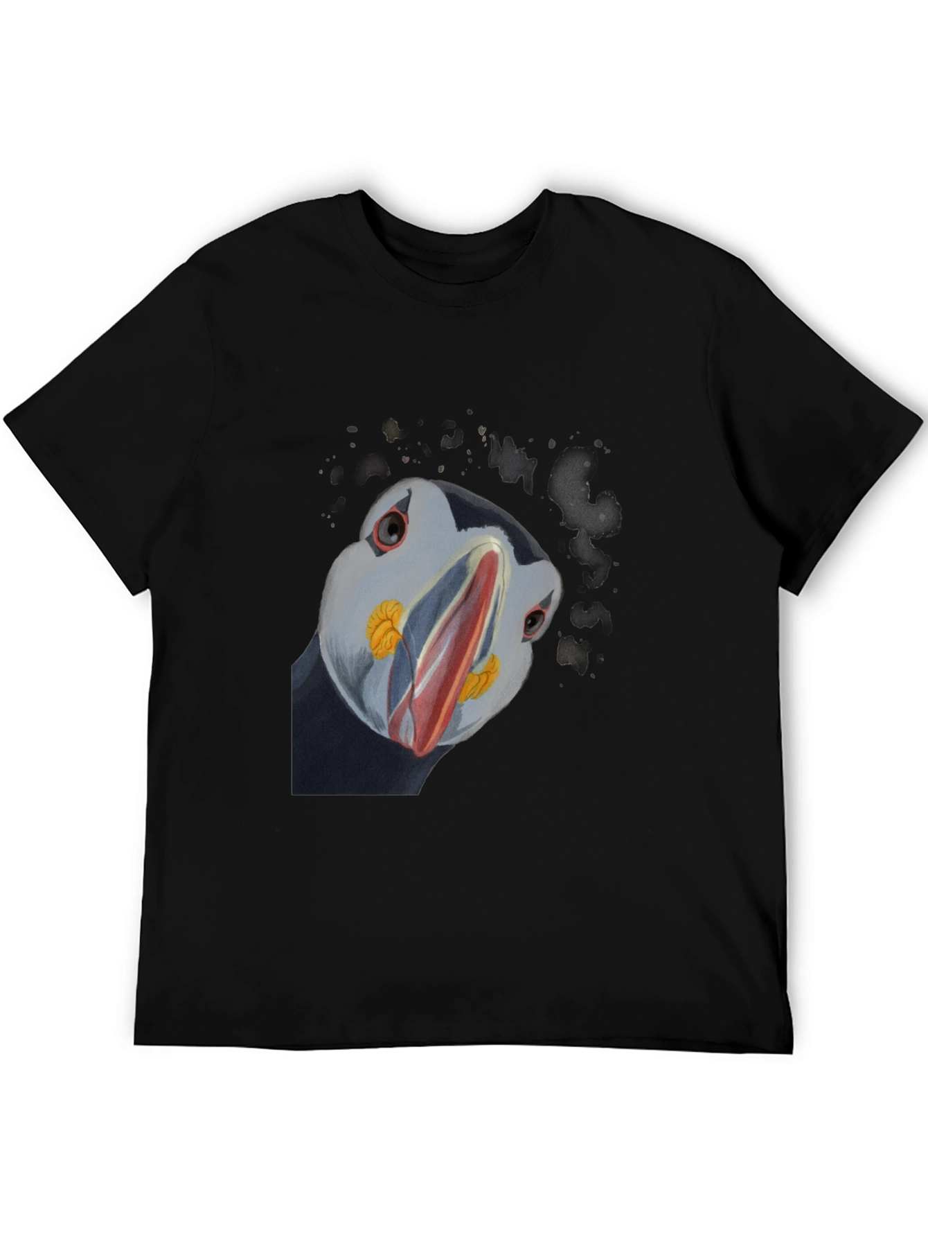 Puffin Graphic Print Black T-Shirt