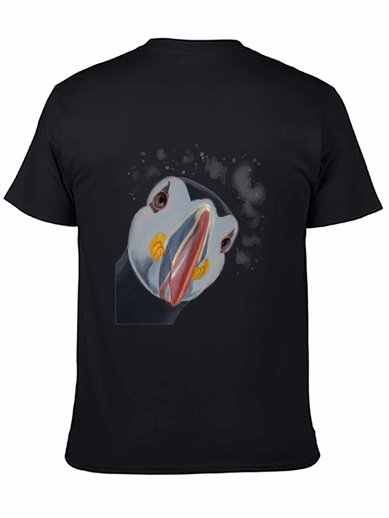 Puffin Graphic Print Black T-Shirt