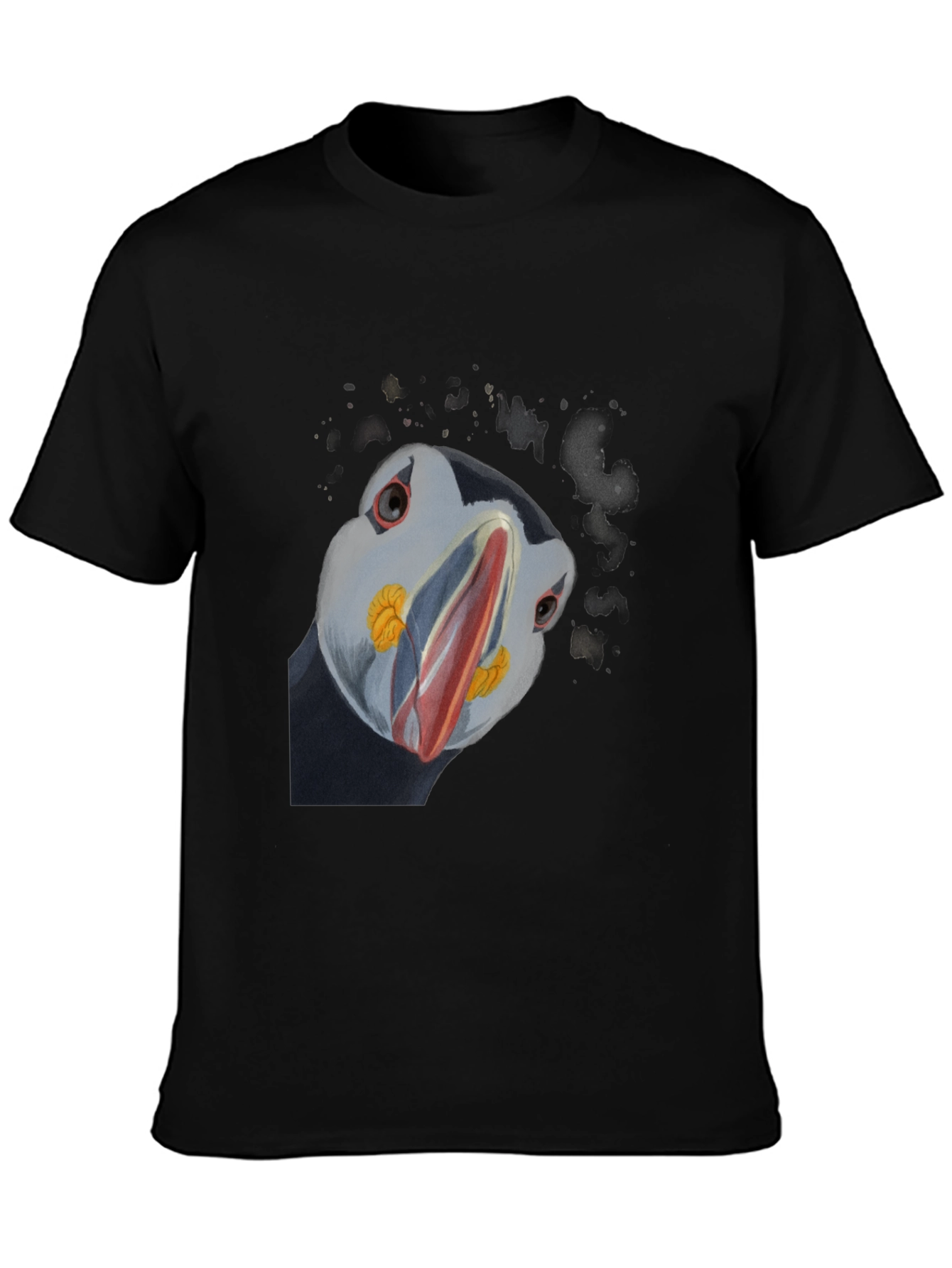 Puffin Graphic Print Black T-Shirt