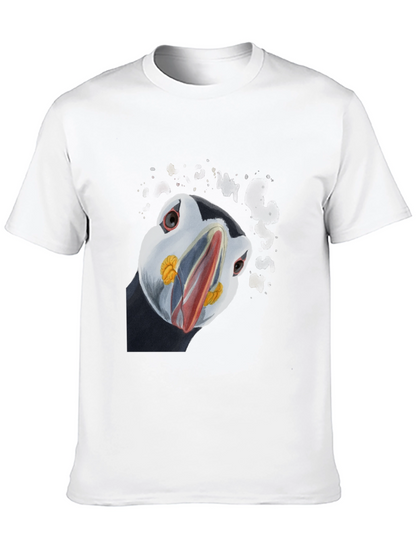 Puffin Graphic Print Black T-Shirt