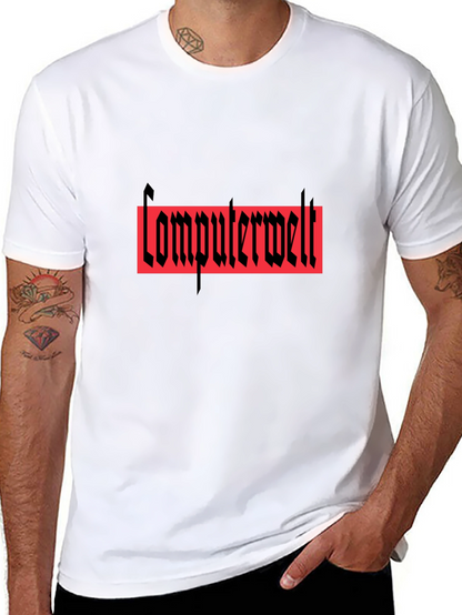 Computerwelt Graphic T-Shirt - Black Crew Neck Tee