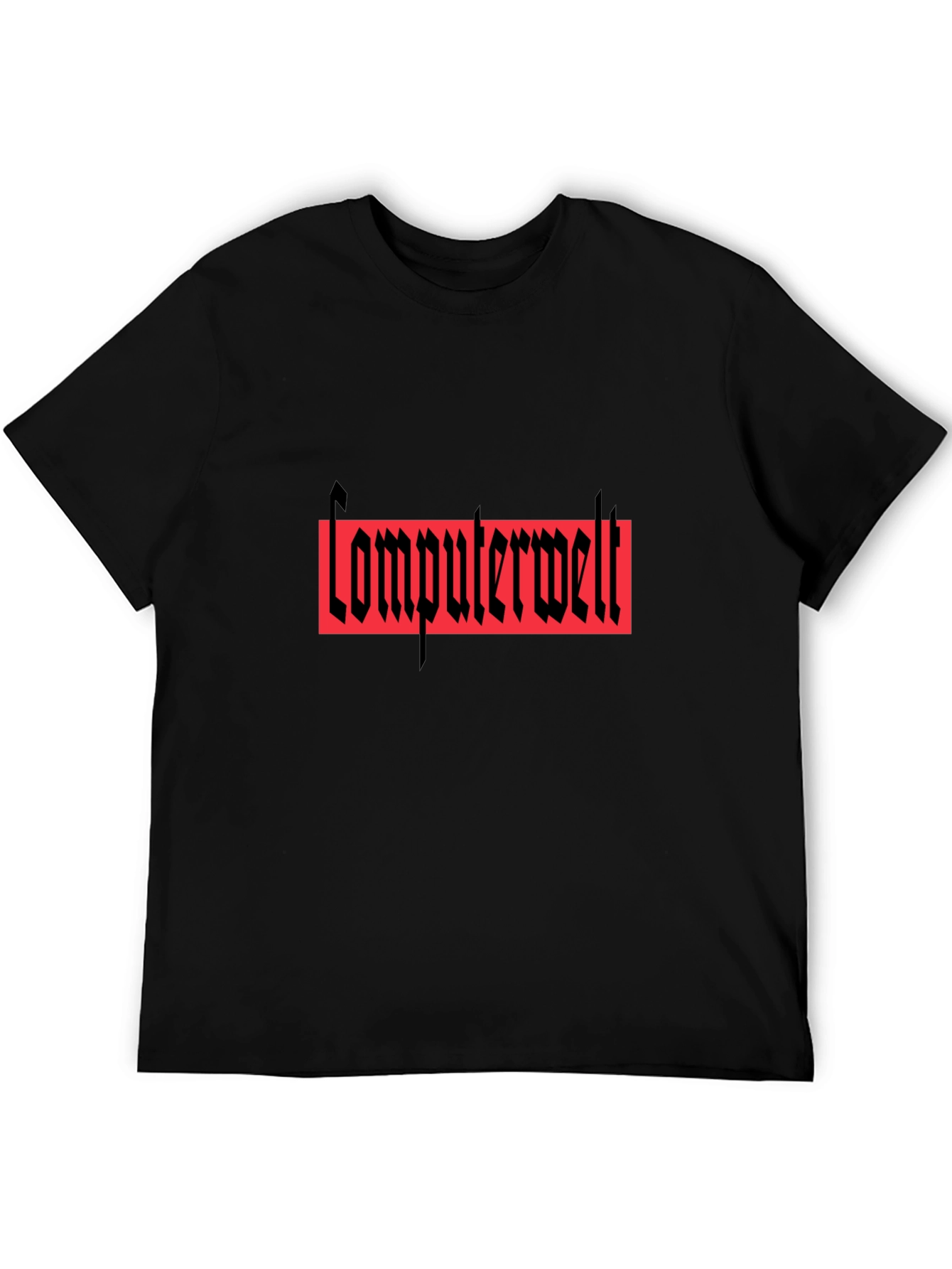 Computerwelt Graphic T-Shirt - Black Crew Neck Tee