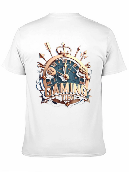 Gaming Time Black T-Shirt: Gamer Clock Design
