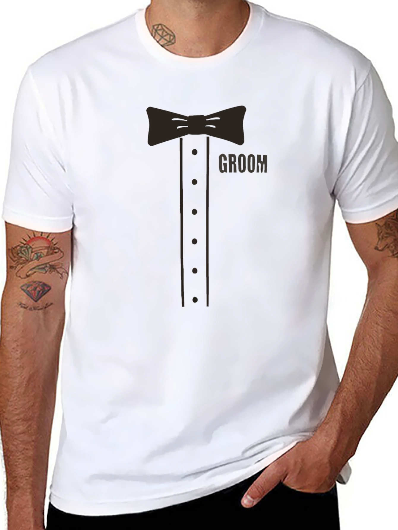 Groom Tuxedo T-Shirt - Wedding Party Apparel