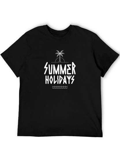 Summer Holidays Black T-Shirt