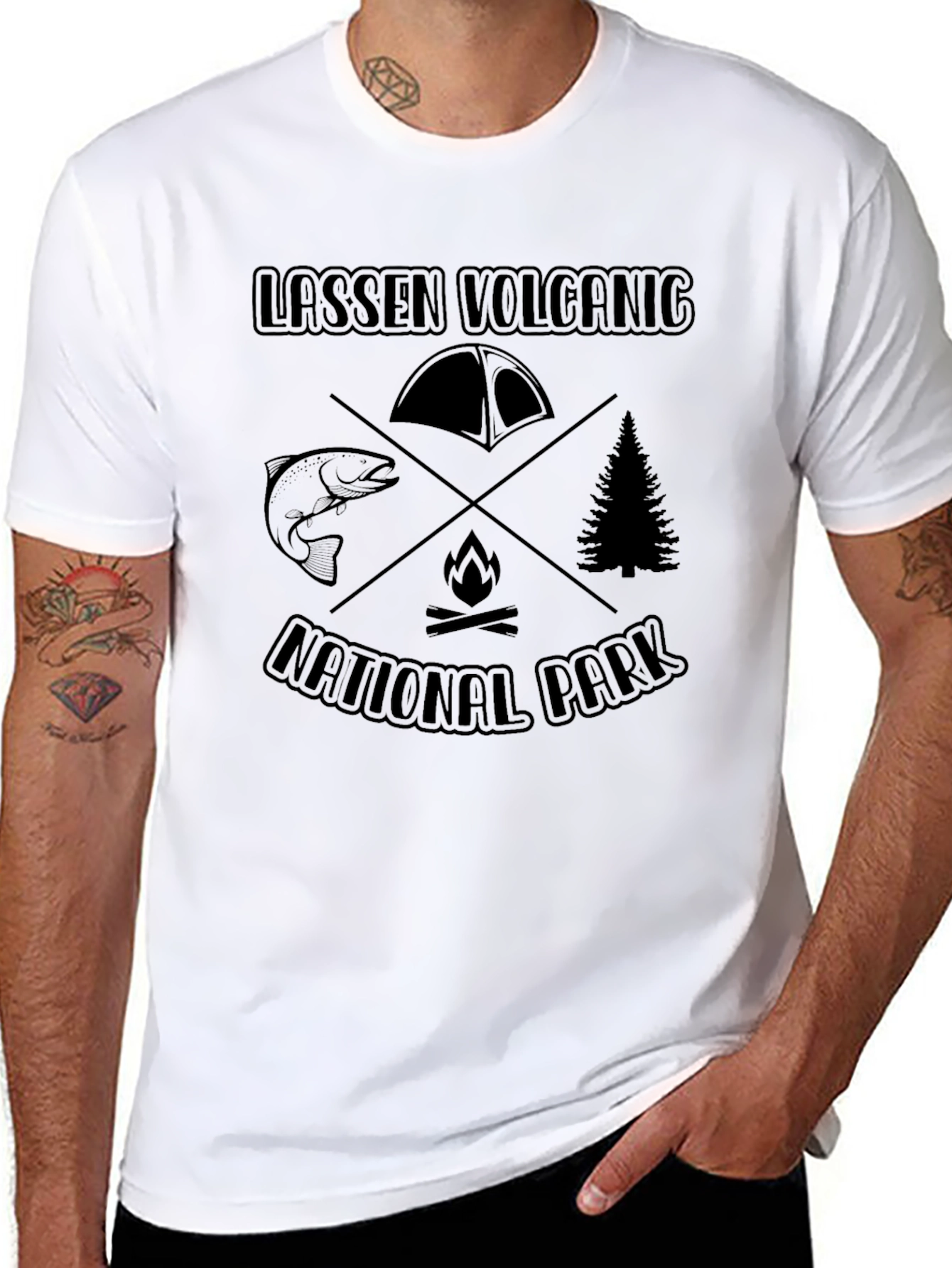 Lassen Volcanic National Park Black Graphic Tee