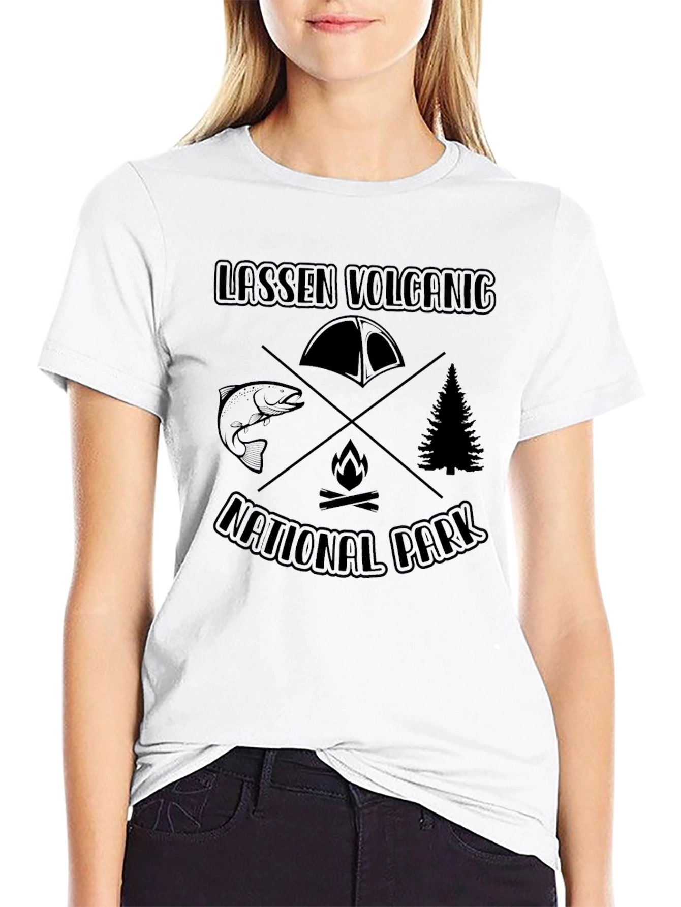 Lassen Volcanic National Park Black Graphic Tee