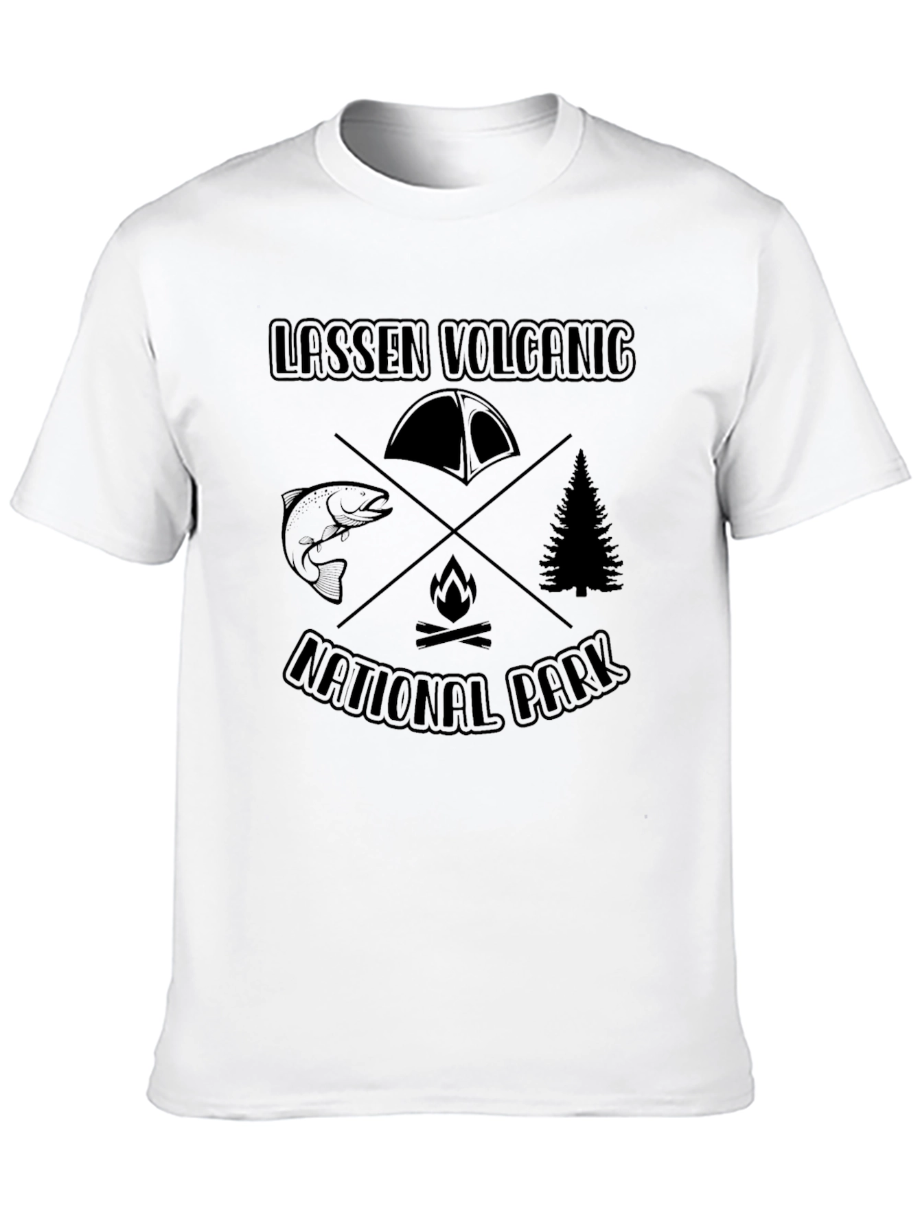 Lassen Volcanic National Park Black Graphic Tee