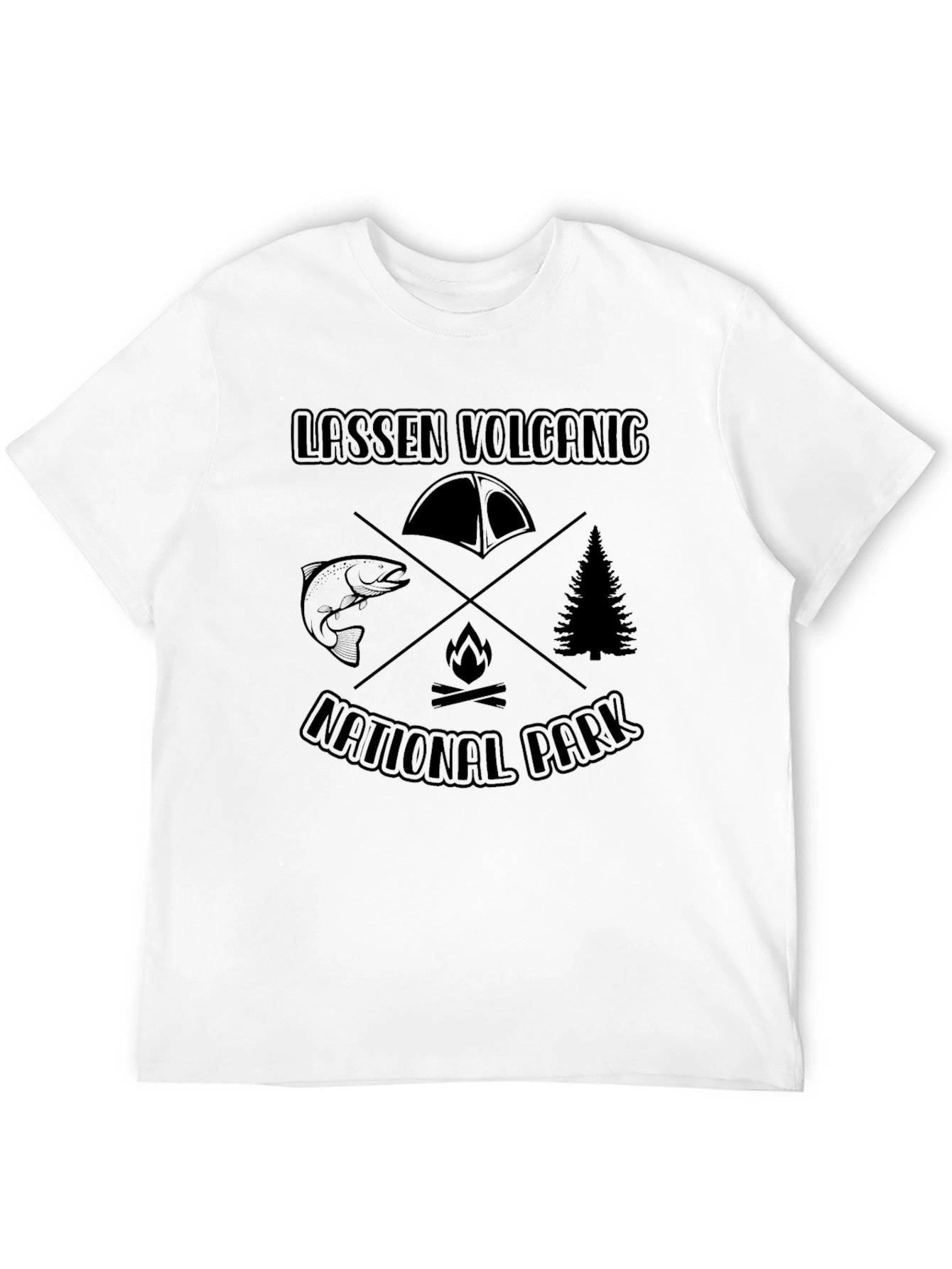 Lassen Volcanic National Park Black Graphic Tee