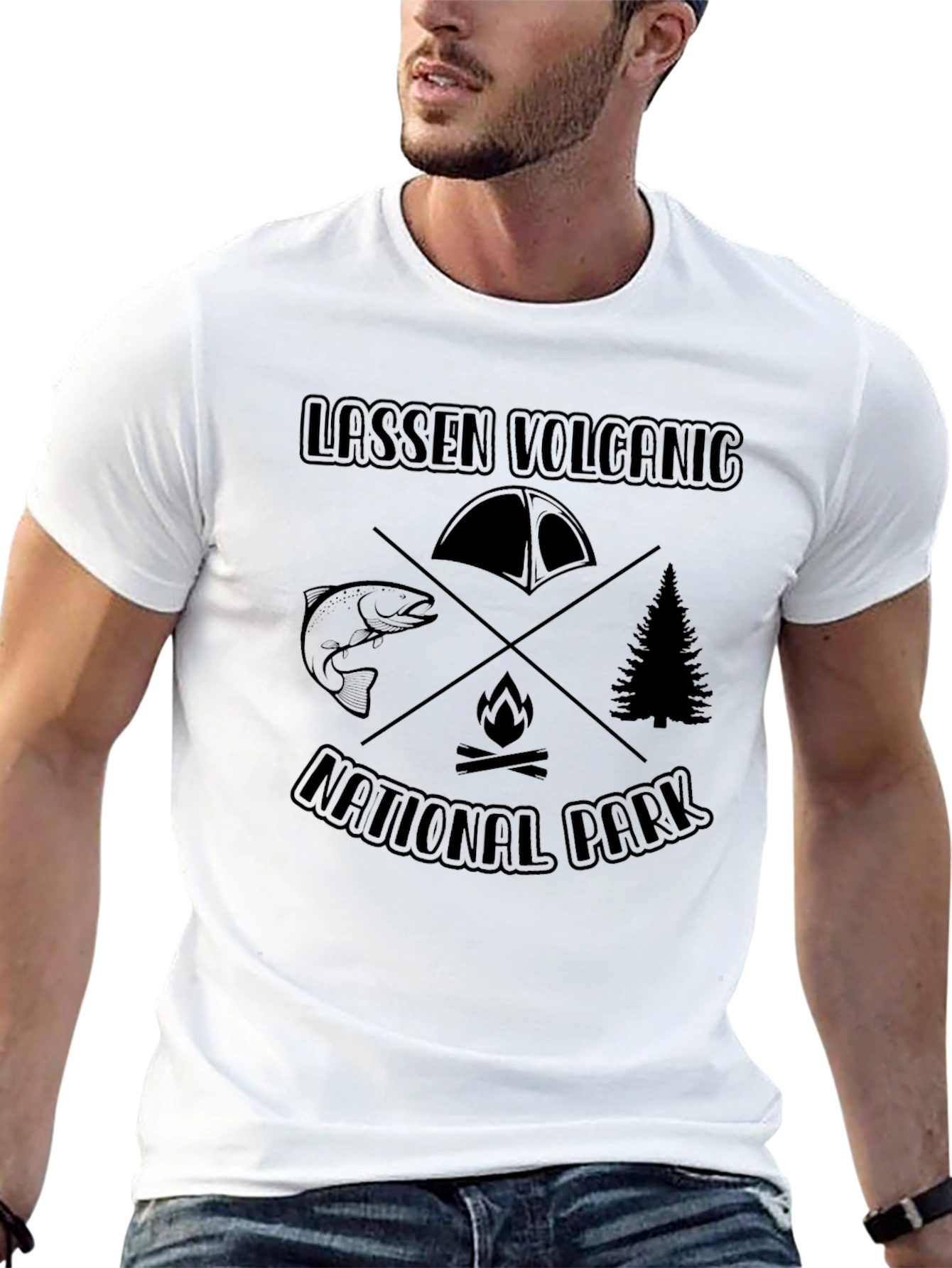 Lassen Volcanic National Park Black Graphic Tee