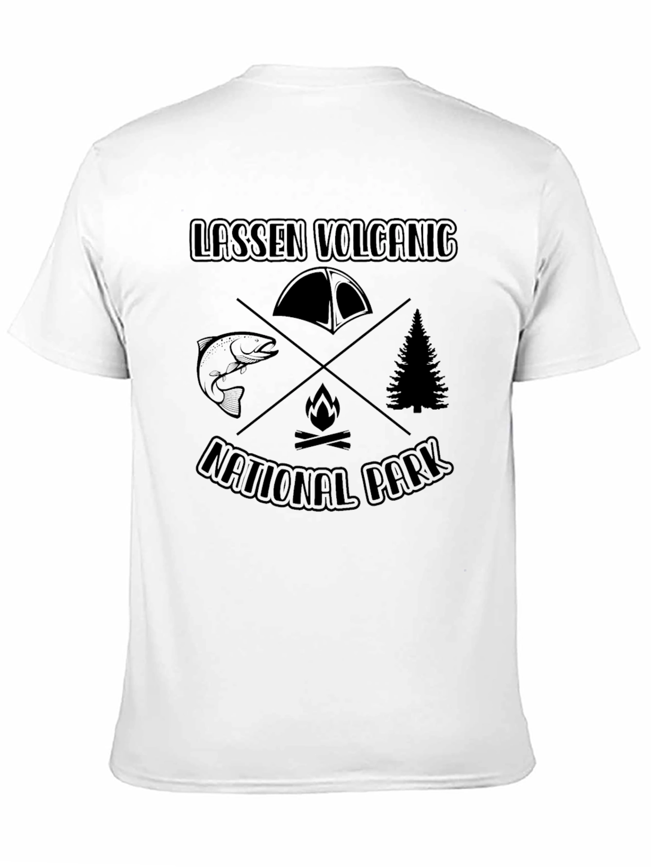 Lassen Volcanic National Park Black Graphic Tee