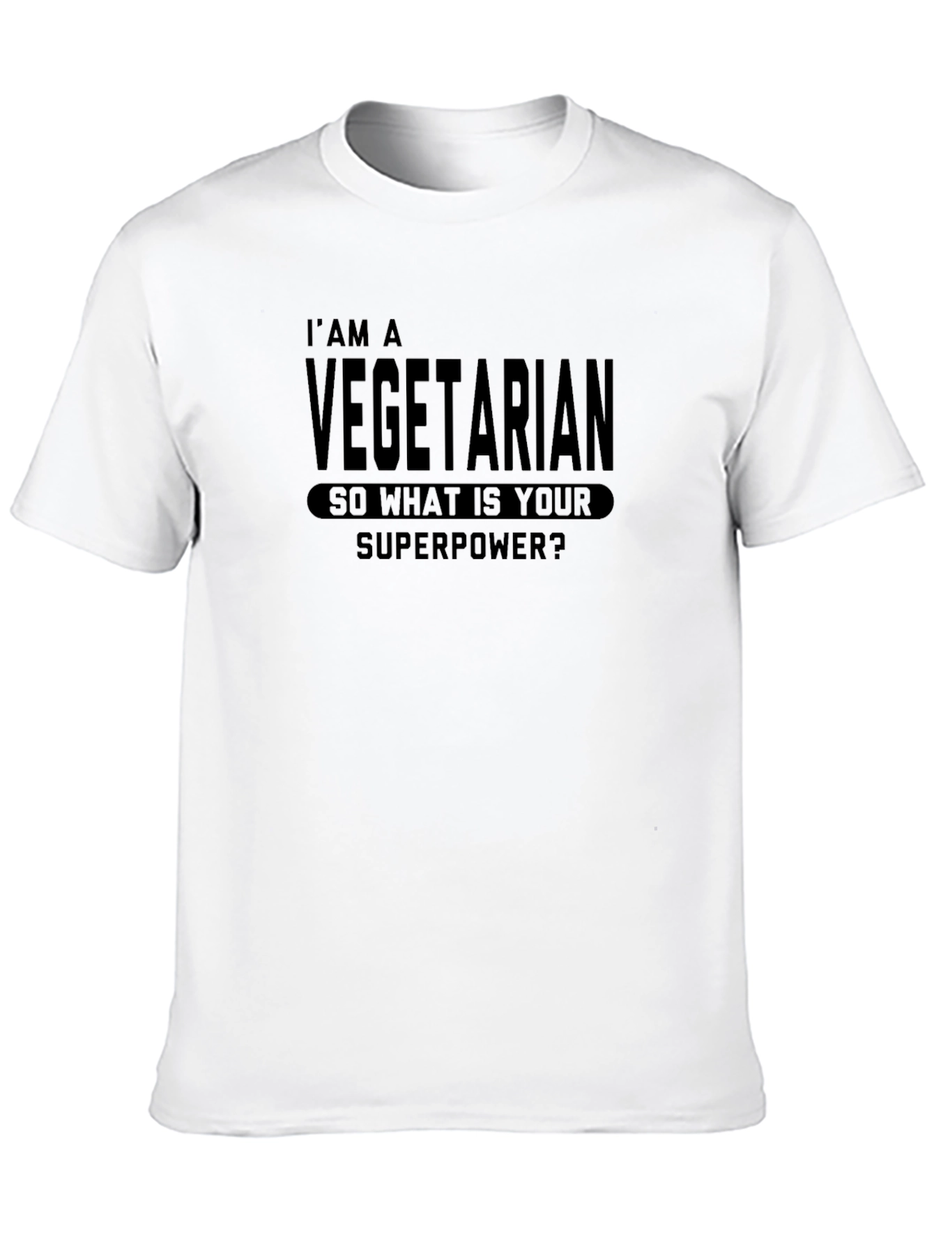 Vegetarian Superpower T-Shirt - Black