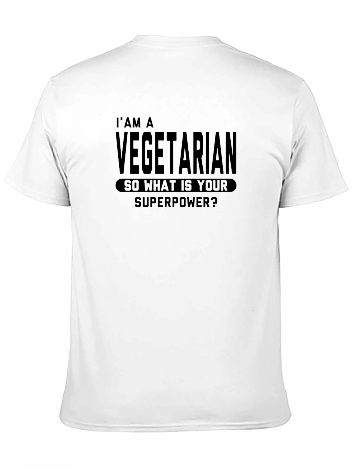 Vegetarian Superpower T-Shirt - Black
