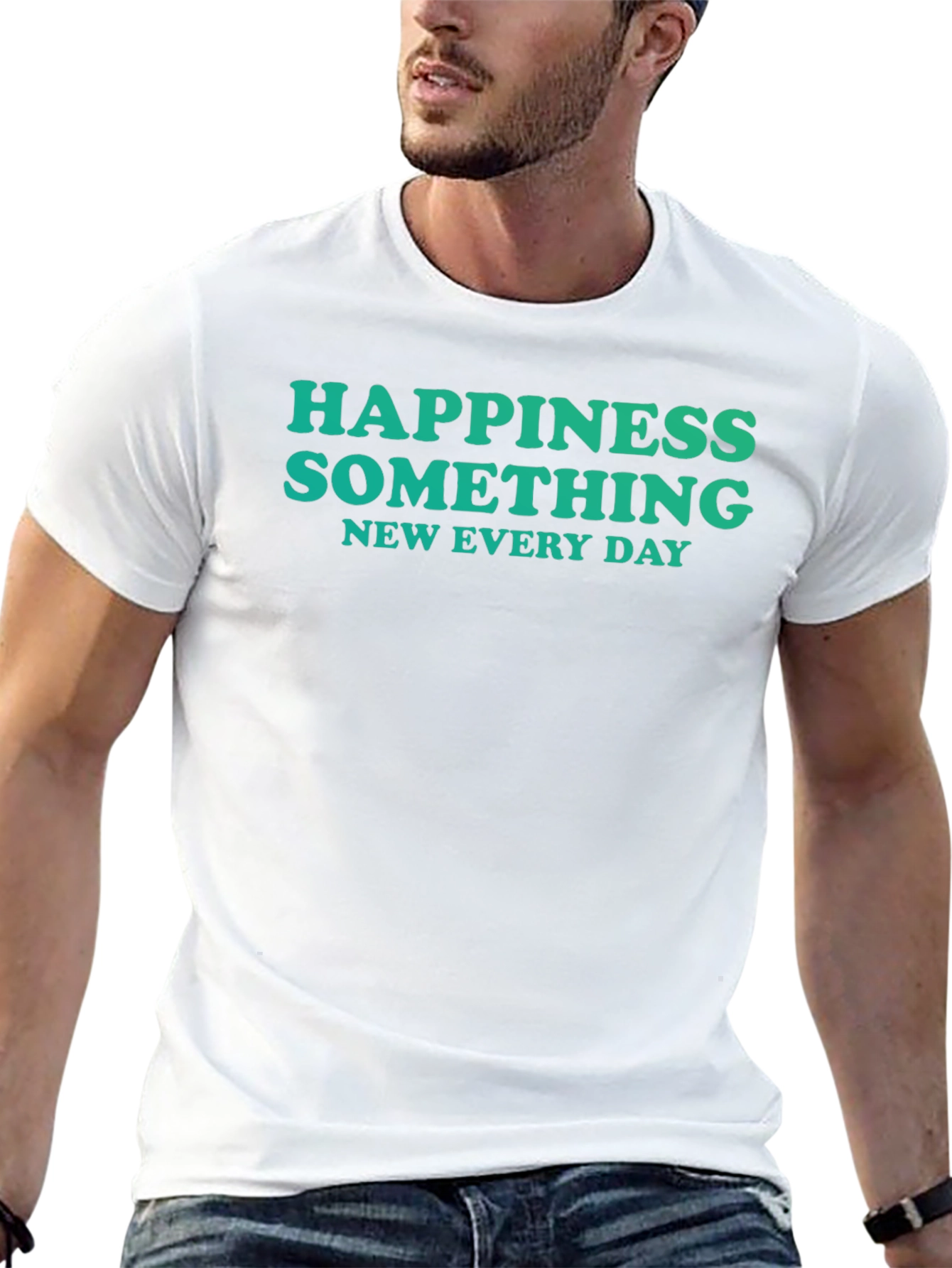 Happiness Something New Every Day Black T-Shirt