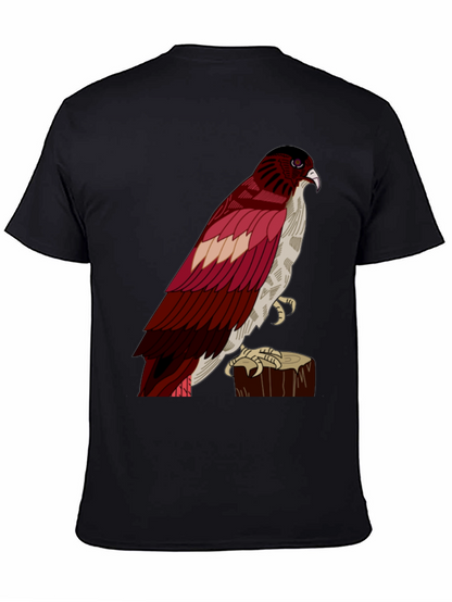 Hawk Graphic Tee - Mens Casual Black T-Shirt