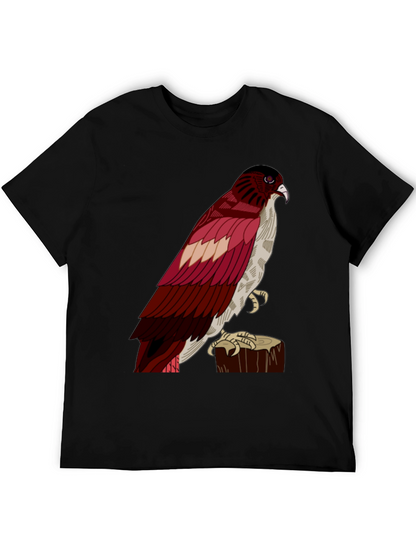 Hawk Graphic Tee - Mens Casual Black T-Shirt