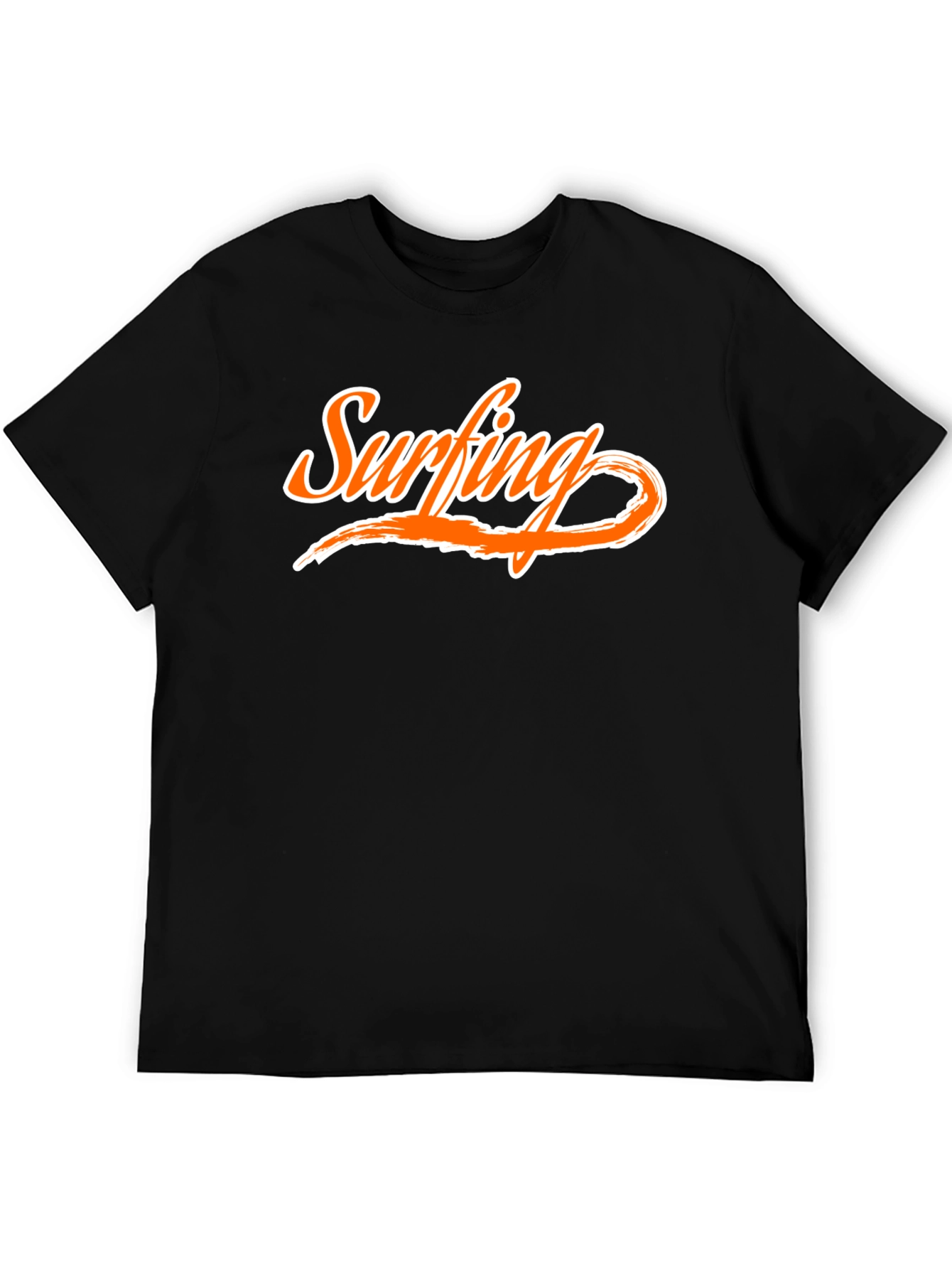 Surfing Graphic Tee - Cool Black T-Shirt