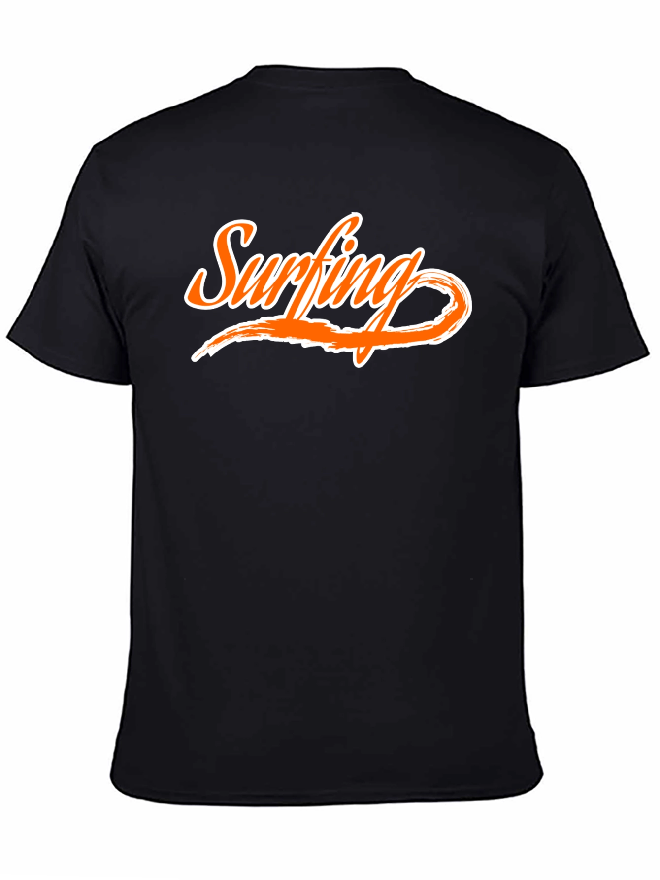 Surfing Graphic Tee - Cool Black T-Shirt