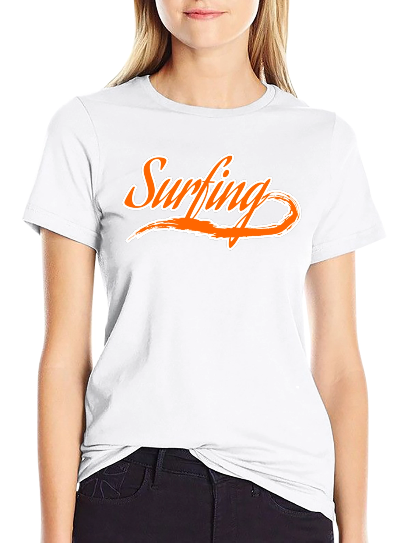 Surfing Graphic Tee - Cool Black T-Shirt