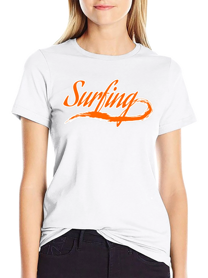 Surfing Graphic Tee - Cool Black T-Shirt
