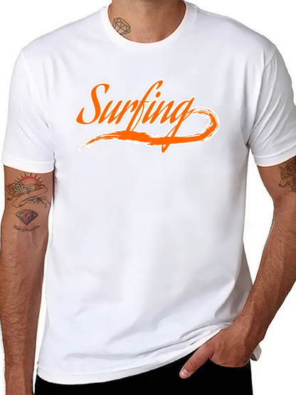 Surfing Graphic Tee - Cool Black T-Shirt