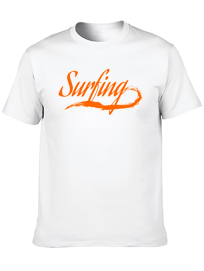 Surfing Graphic Tee - Cool Black T-Shirt