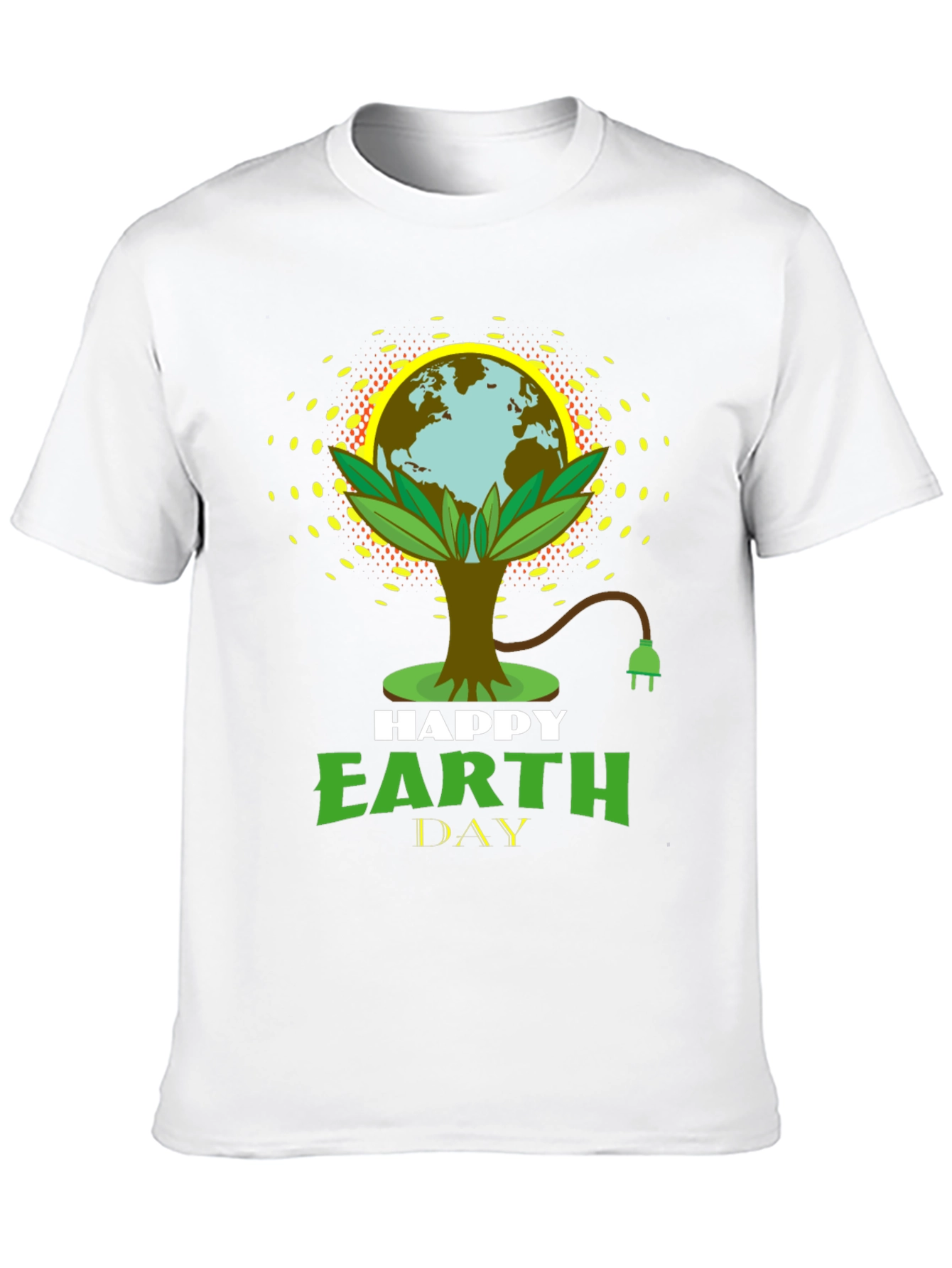 Happy Earth Day Black Graphic T-Shirt