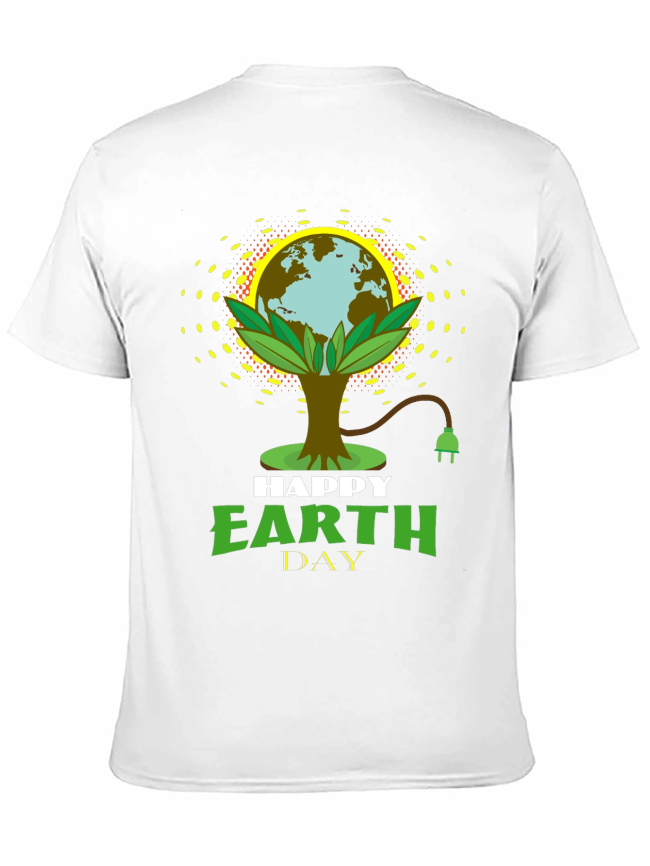 Happy Earth Day Black Graphic T-Shirt