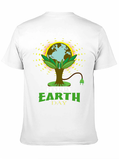 Happy Earth Day Black Graphic T-Shirt
