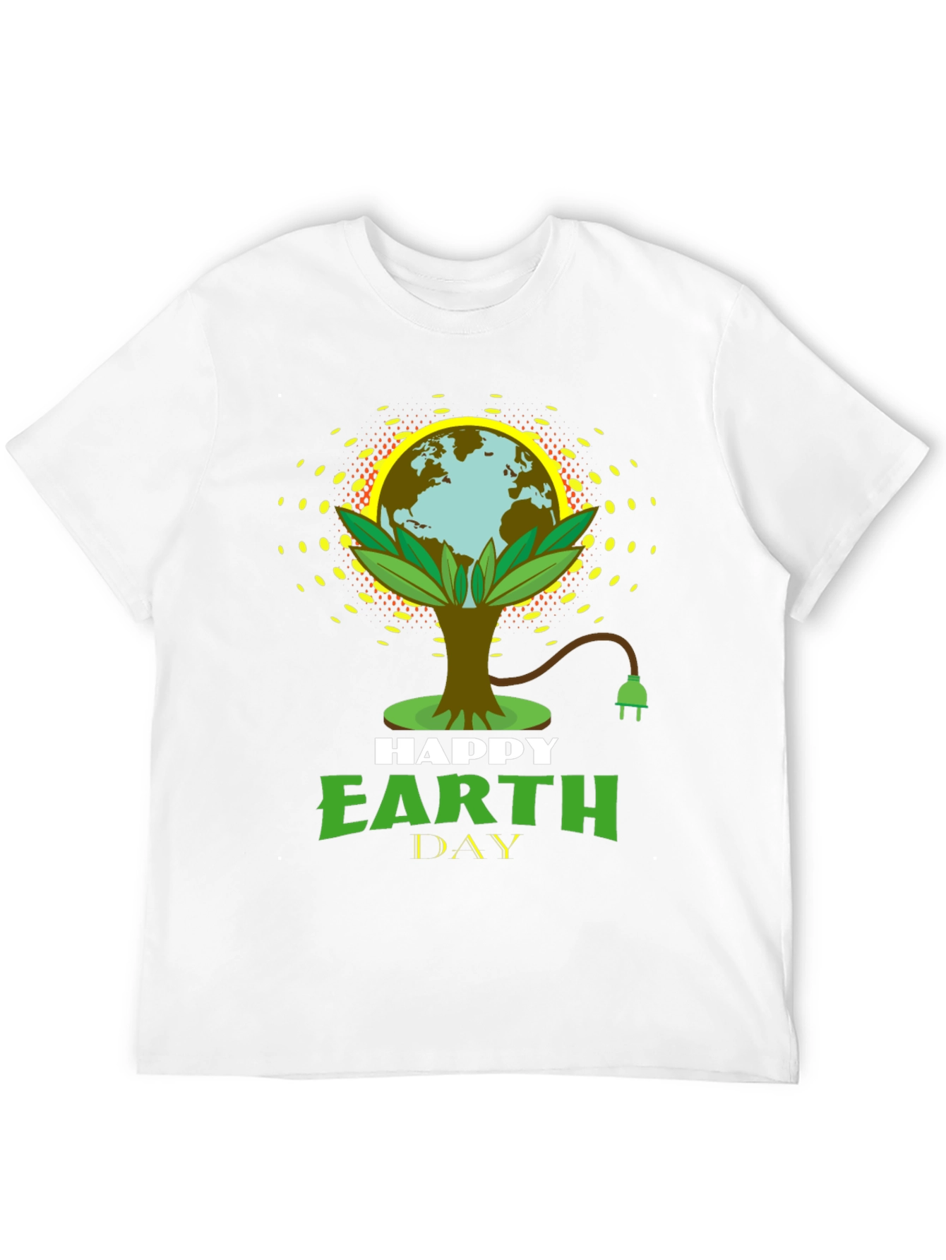 Happy Earth Day Black Graphic T-Shirt