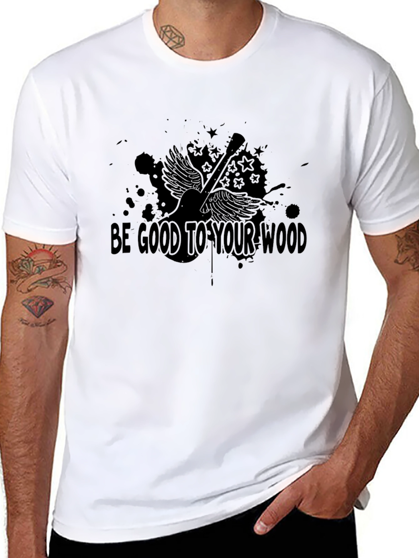 Be Good to Your Wood Guitar Graphic Tee