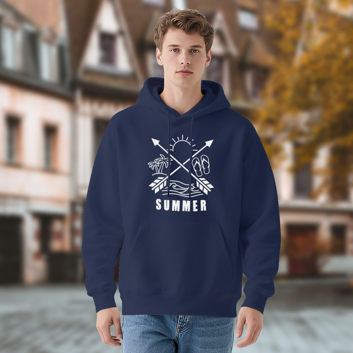 Summer Vibes Navy Hoodie