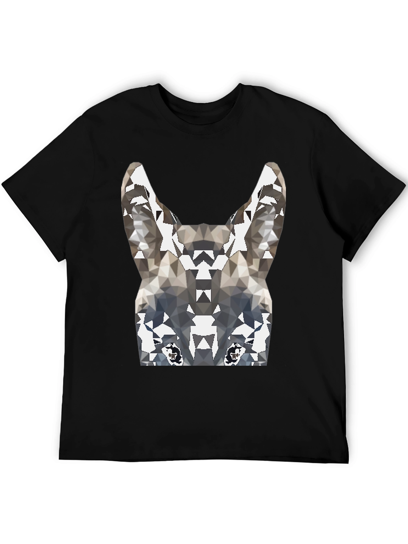 Geometric Wolf Graphic Tee - Cool Mens T-Shirt