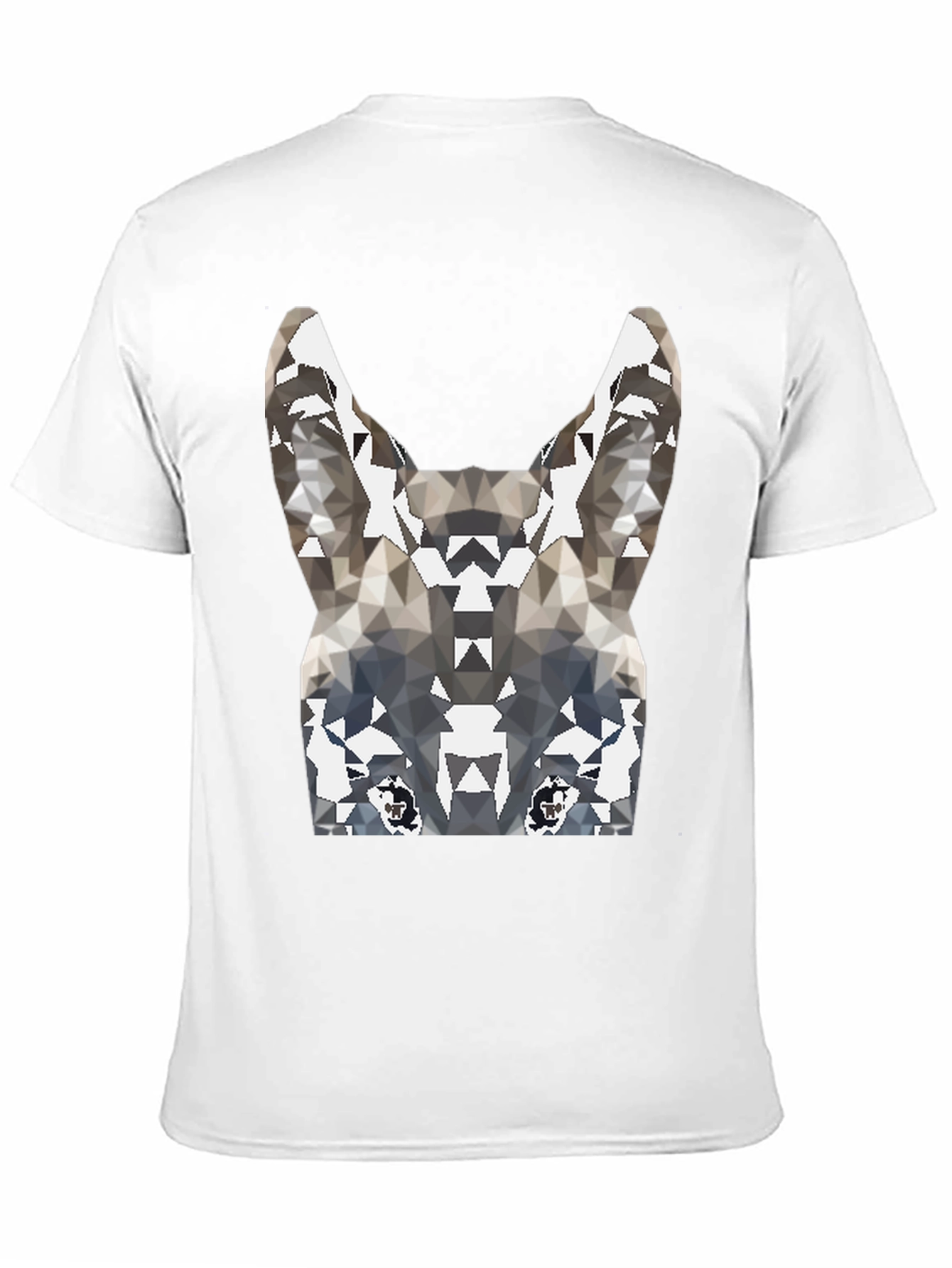 Geometric Wolf Graphic Tee - Cool Mens T-Shirt