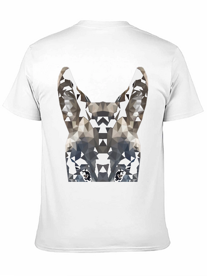Geometric Wolf Graphic Tee - Cool Mens T-Shirt