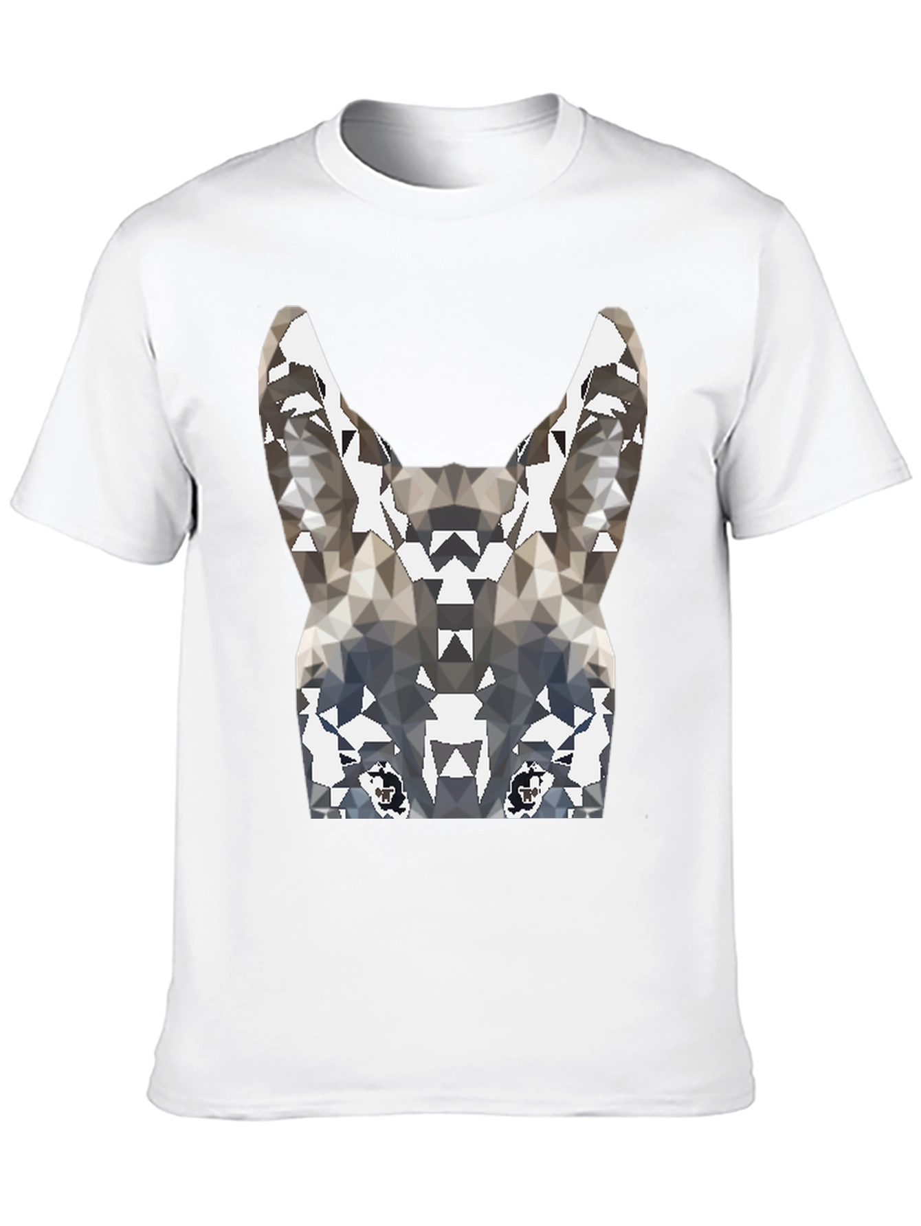 Geometric Wolf Graphic Tee - Cool Mens T-Shirt