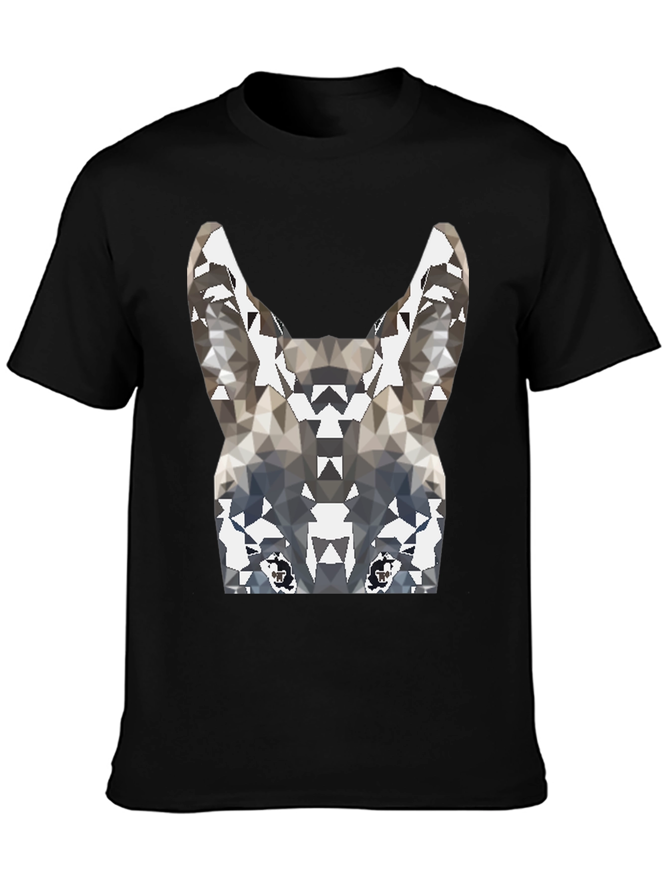 Geometric Wolf Graphic Tee - Cool Mens T-Shirt