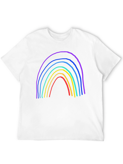 Rainbow Graphic Print Black T-Shirt