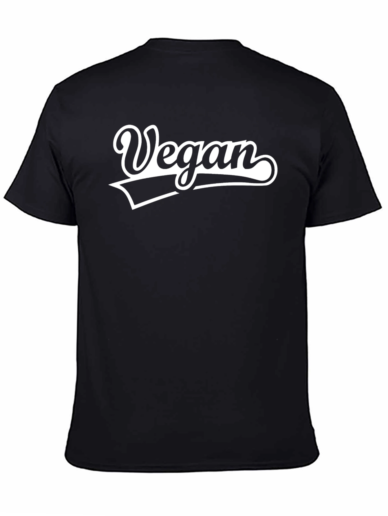 Vegan Script Black T-Shirt - Stylish & Comfortable