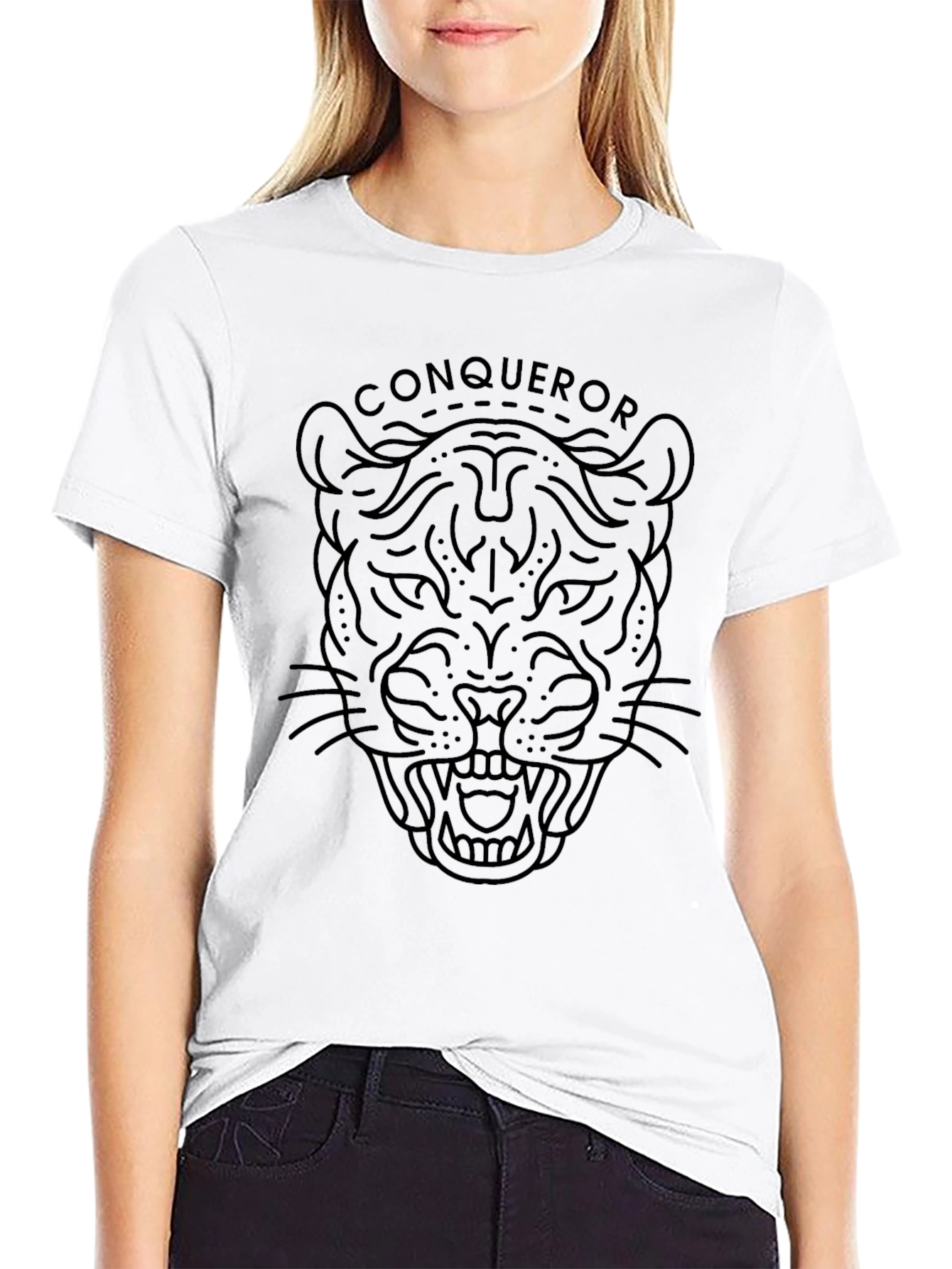 Conqueror Panther Graphic Black T-Shirt